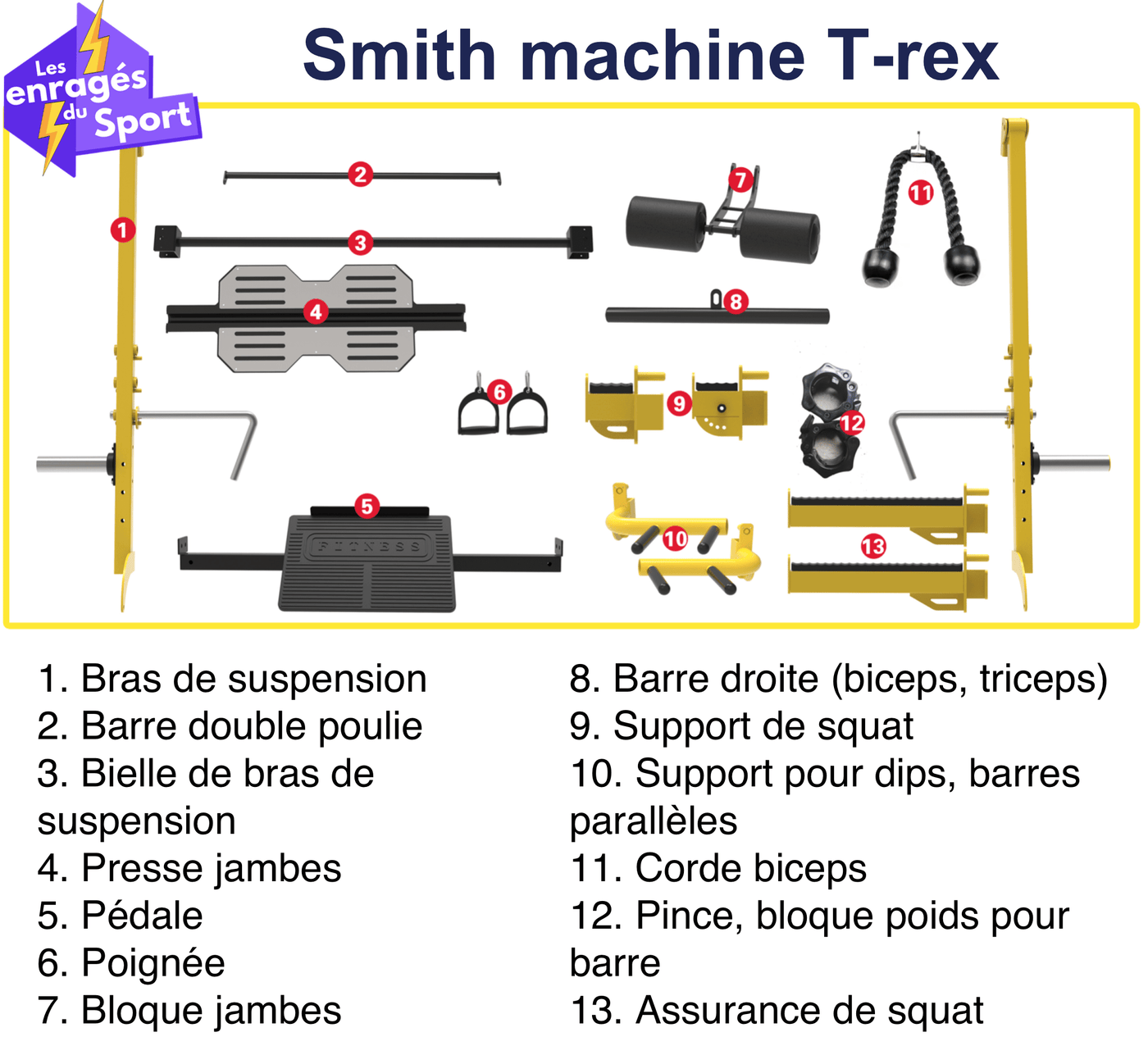 Smith machine T-REX - Les enragés du sport