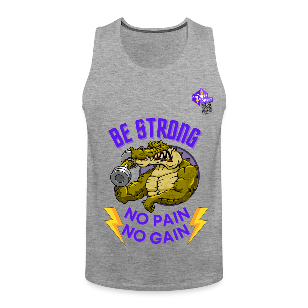 BE STRONG CROCO CCL Débardeur - gris chiné