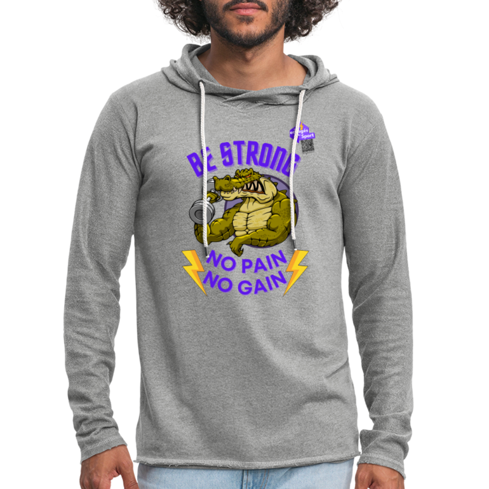 BE STRONG CROCO Sweat-shirt - gris chiné