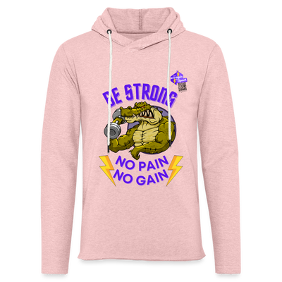 BE STRONG CROCO Sweat-shirt - rose crème chiné