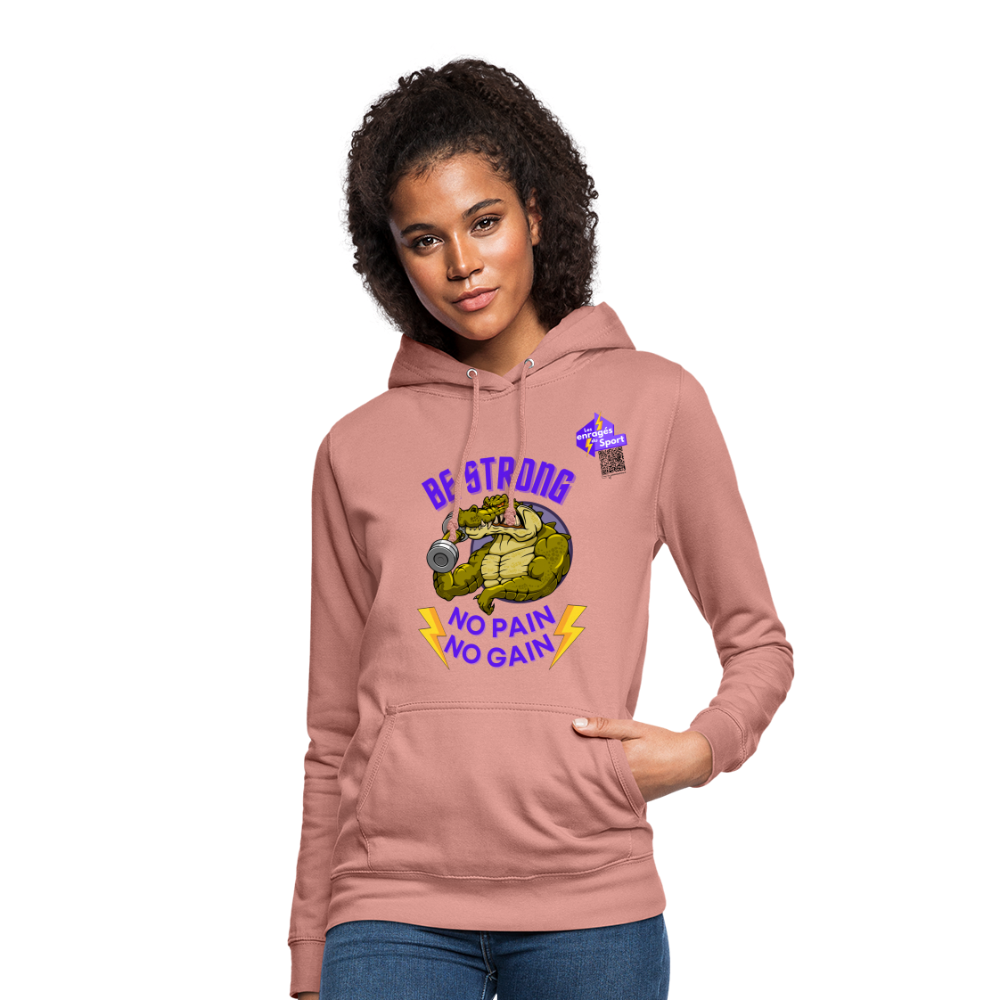 BE STRONG CROCO Sweat Femme - rose poudré