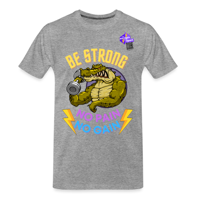 BE STRONG CROCO CF T-shirt Homme - gris chiné