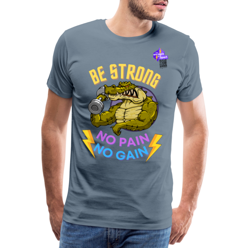 BE STRONG CROCO CF T-shirt Homme - gris bleu