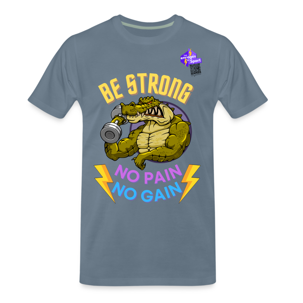 BE STRONG CROCO CF T-shirt Homme - gris bleu