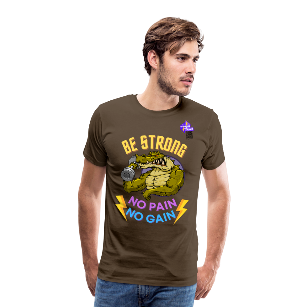 BE STRONG CROCO CF T-shirt Homme - marron bistre