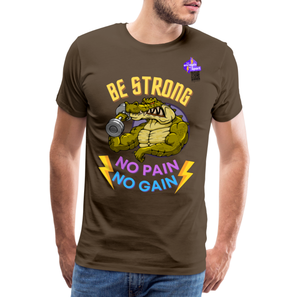 BE STRONG CROCO CF T-shirt Homme - marron bistre