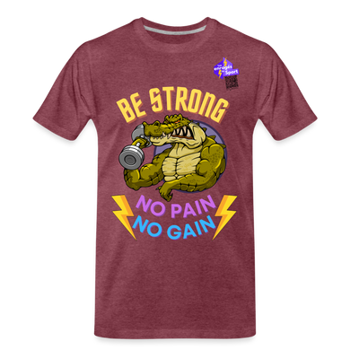 BE STRONG CROCO CF T-shirt Homme - rouge bordeaux chiné