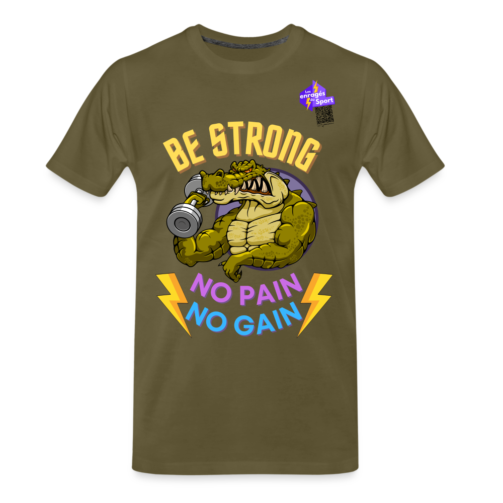 BE STRONG CROCO CF T-shirt Homme - kaki