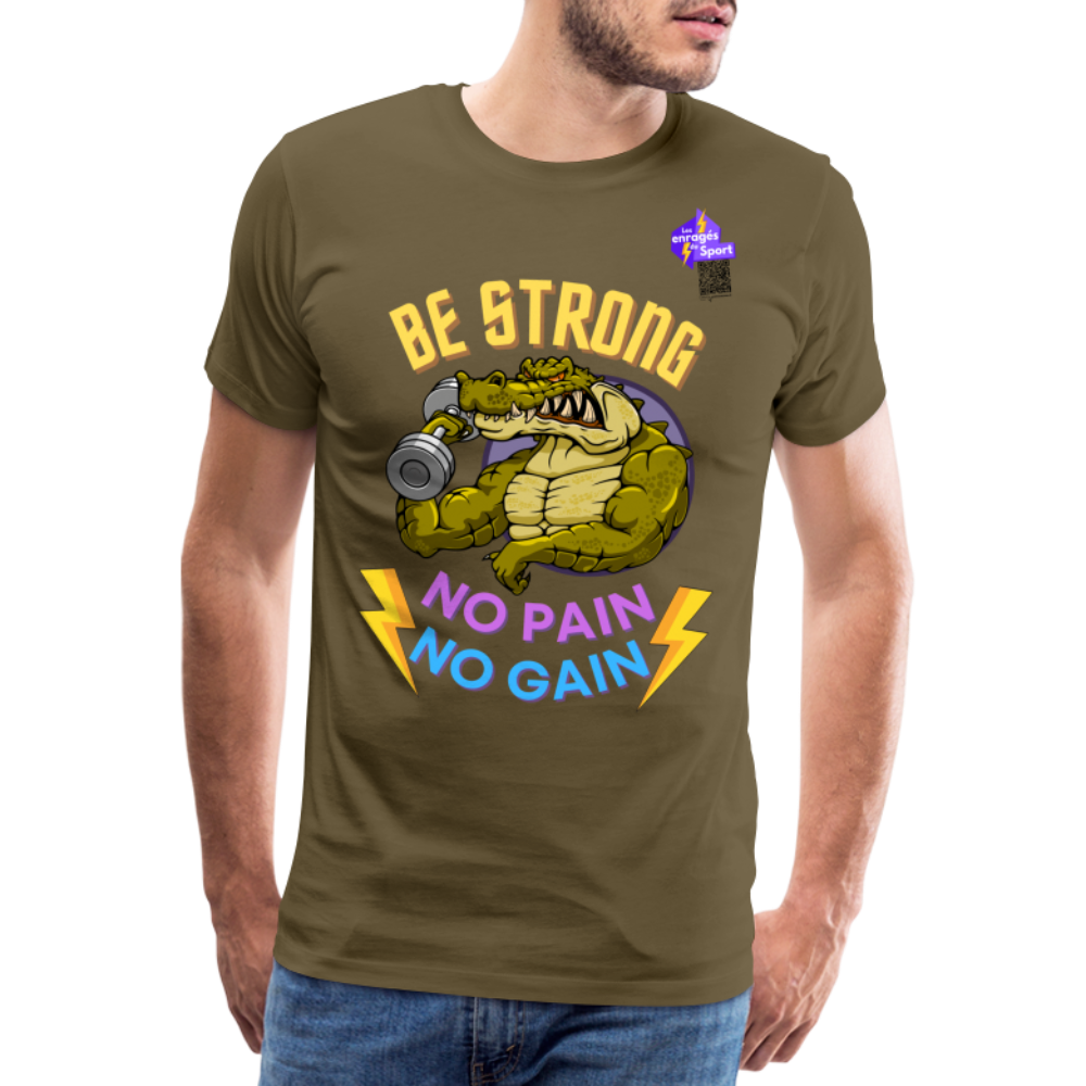 BE STRONG CROCO CF T-shirt Homme - kaki