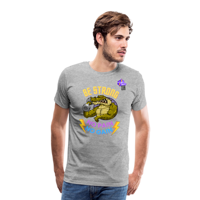 BE STRONG CROCO T-shirt Homme - gris chiné