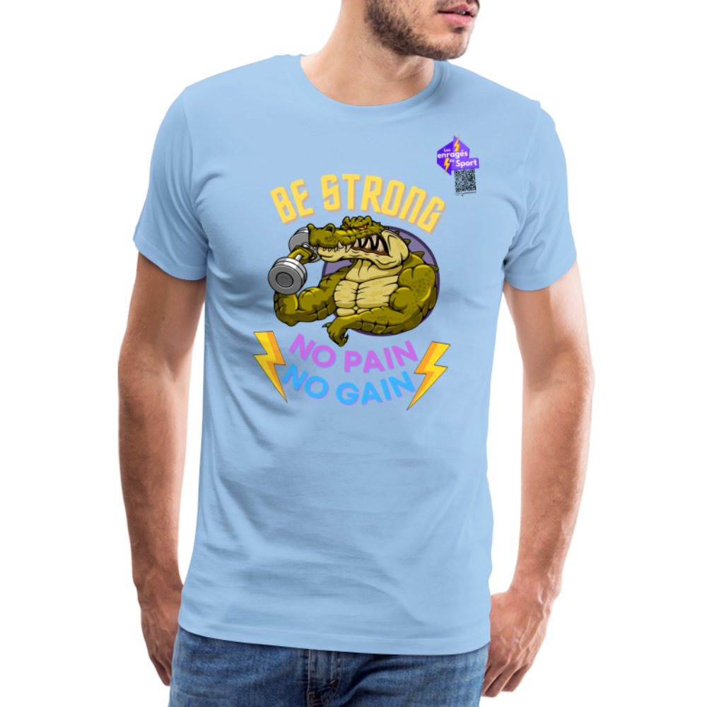 BE STRONG CROCO T-shirt Homme - ciel