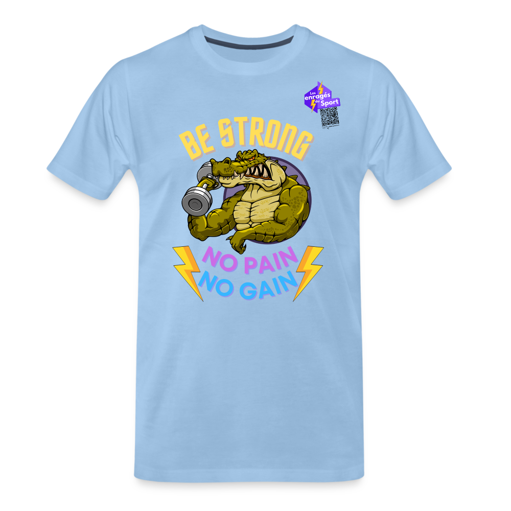BE STRONG CROCO T-shirt Homme - ciel