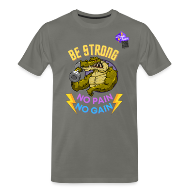 BE STRONG CROCO T-shirt Homme - asphalte