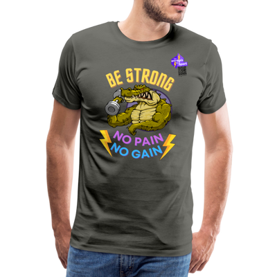BE STRONG CROCO T-shirt Homme - asphalte