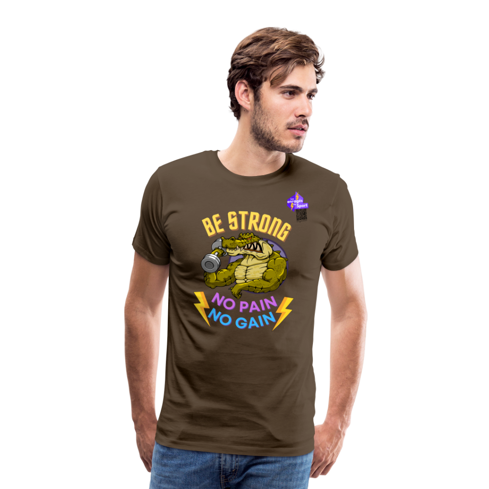 BE STRONG CROCO T-shirt Homme - marron bistre
