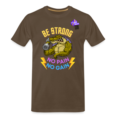 BE STRONG CROCO T-shirt Homme - marron bistre