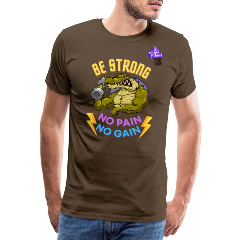BE STRONG CROCO T-shirt Homme - marron bistre
