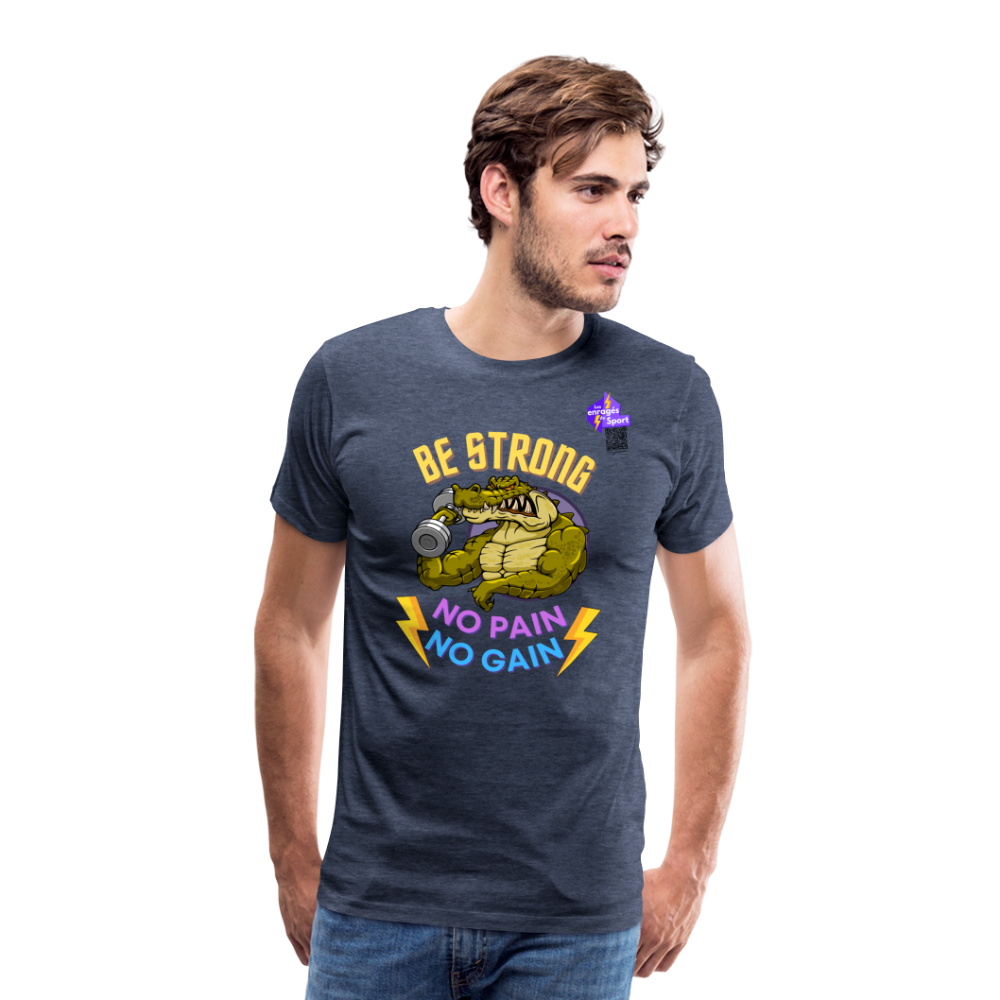 BE STRONG CROCO T-shirt Homme - bleu chiné