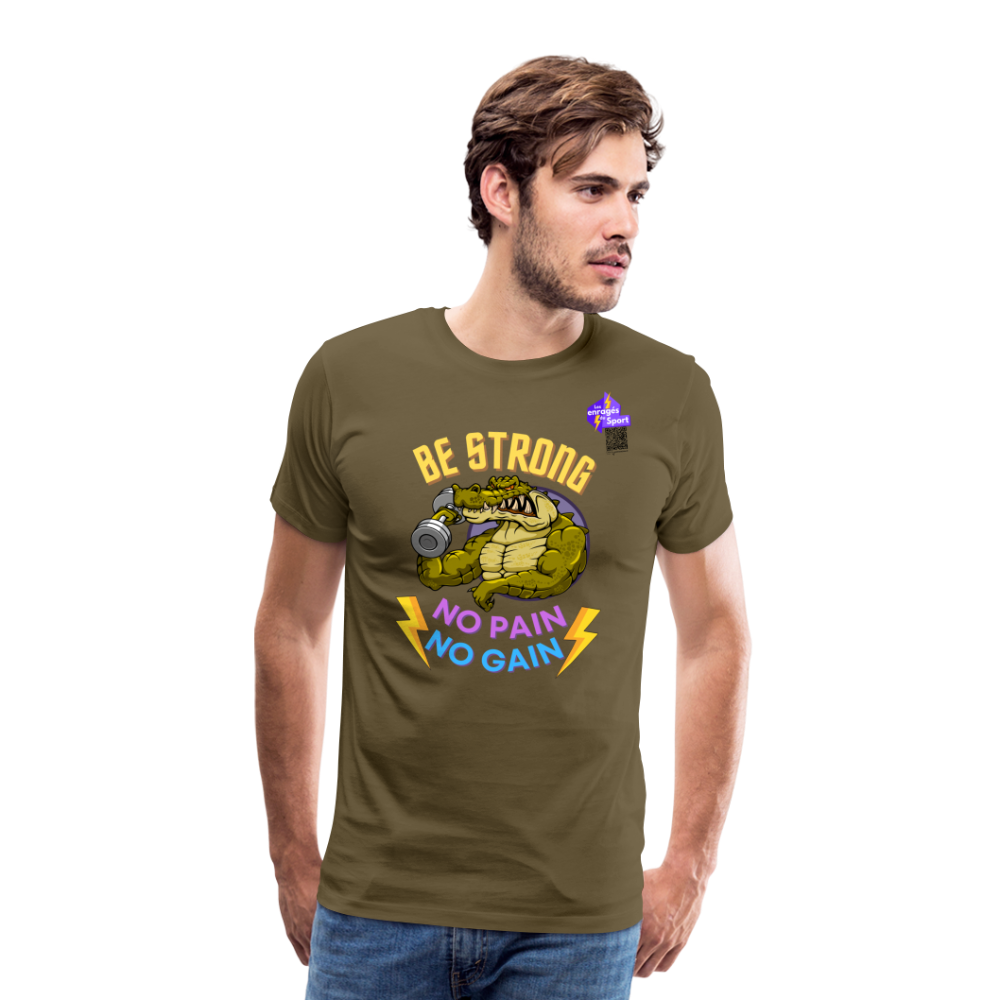 BE STRONG CROCO T-shirt Homme - kaki