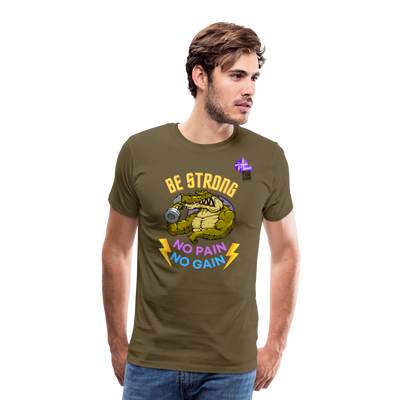 BE STRONG CROCO T-shirt Homme - kaki
