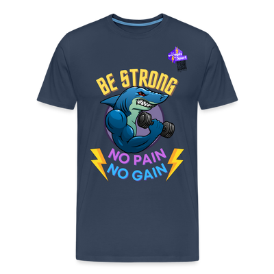 BE STRONG SHARK T-shirt Premium Homme - bleu marine