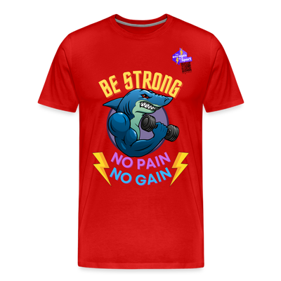 BE STRONG SHARK T-shirt Premium Homme - rouge