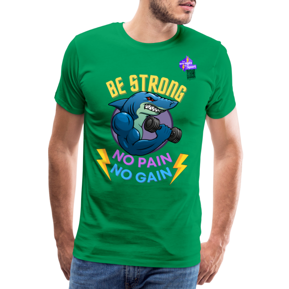 BE STRONG SHARK T-shirt Premium Homme - vert