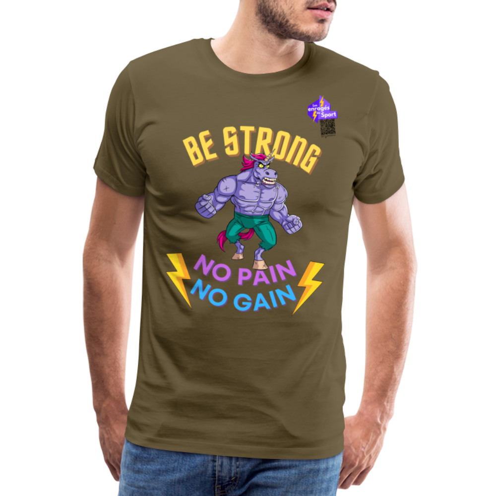 BES STRONG LICORNE T-shirt Premium Homme - kaki