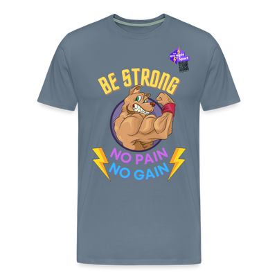 BE STRONG DOG T-shirt Premium Homme - gris bleu