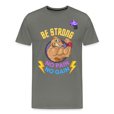 BE STRONG DOG T-shirt Premium Homme - asphalte