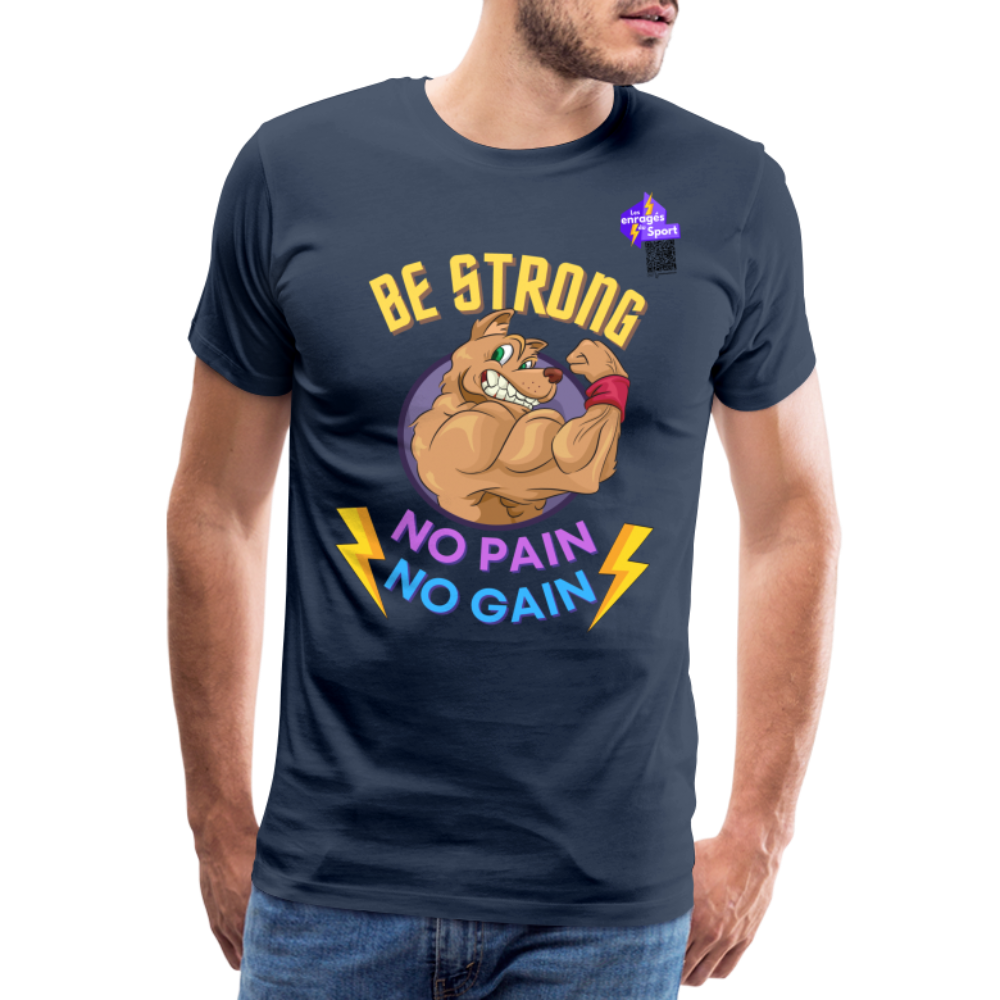 BE STRONG DOG T-shirt Premium Homme - bleu marine