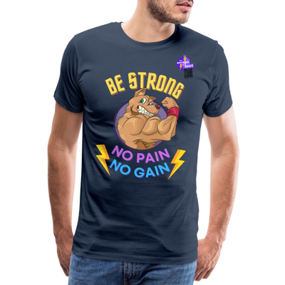 BE STRONG DOG T-shirt Premium Homme - bleu marine