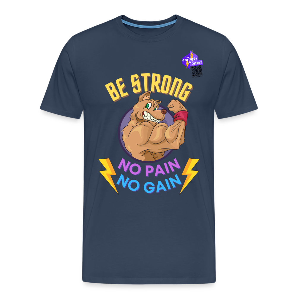 BE STRONG DOG T-shirt Premium Homme - bleu marine