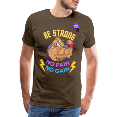 BE STRONG DOG T-shirt Premium Homme - marron bistre