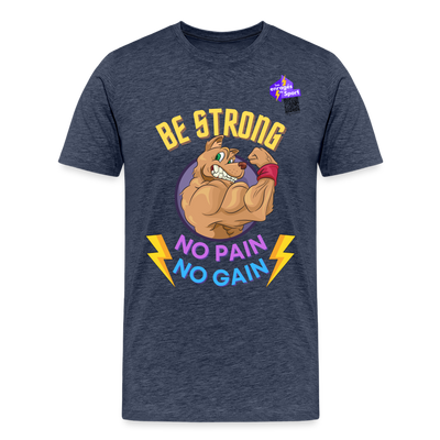 BE STRONG DOG T-shirt Premium Homme - bleu chiné