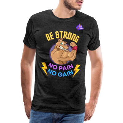 BE STRONG DOG T-shirt Premium Homme - charbon