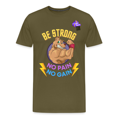 BE STRONG DOG T-shirt Premium Homme - kaki